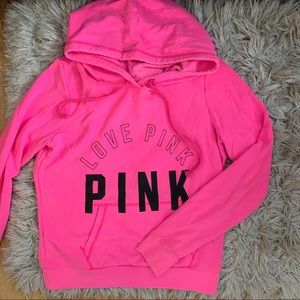 PINK Neon Pink Lightweight Hoodie